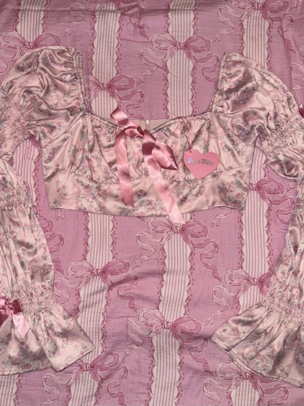 Sugar thrillz SCANDAL SHEET LONG SLEEVE TOP